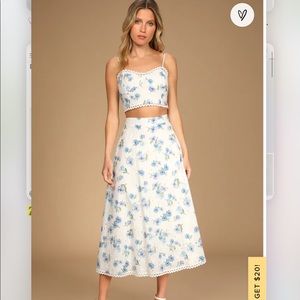 Lulus two piece floral dress